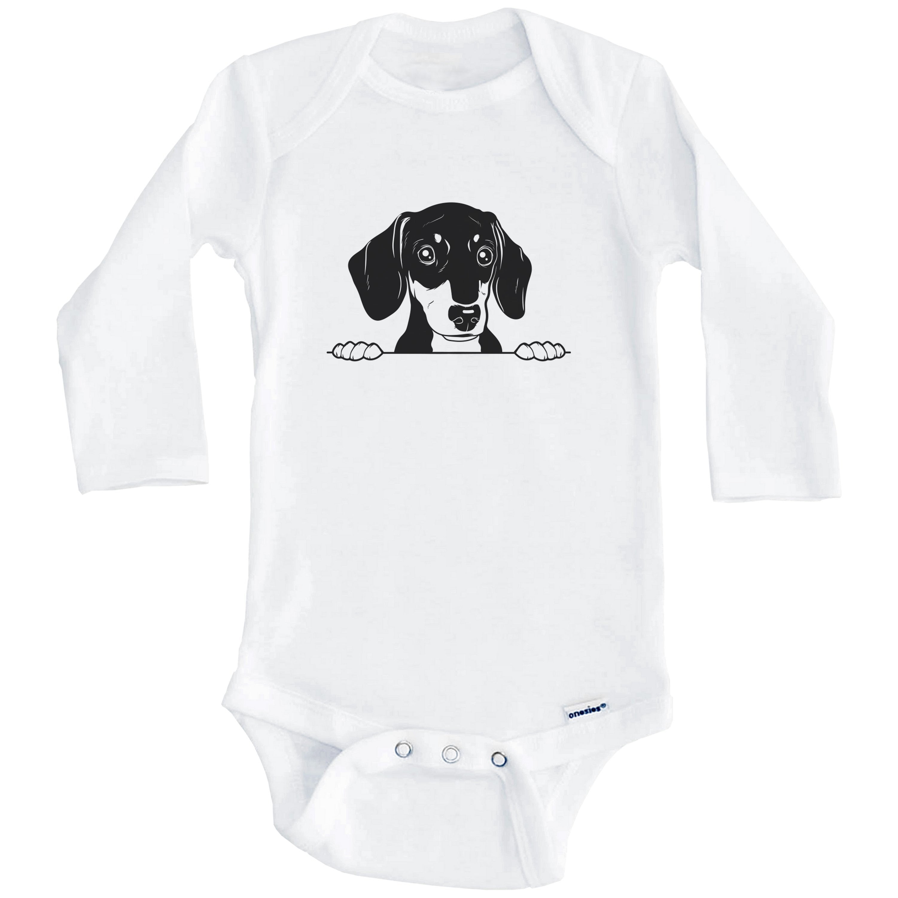 Technical Drawing - Long Sleeve Baby Onesie