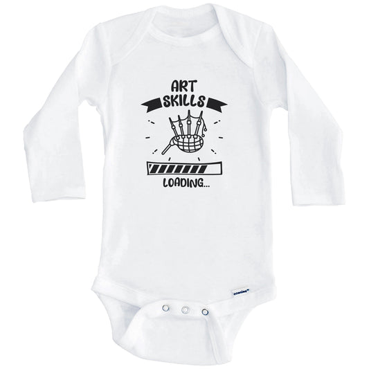 Bagpipes Skills Loading Funny Bagpipes Baby Bodysuit (Long Sleeves)