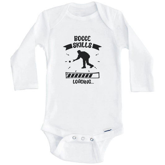 Bocce Skills Loading Funny Bocce Baby Bodysuit (Long Sleeves)