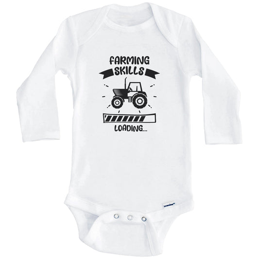 Farming Skills Loading Funny Farming Baby Bodysuit (Long Sleeves)
