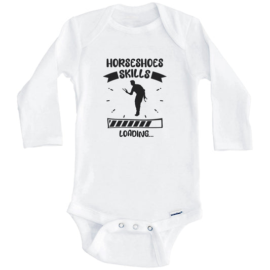 Horseshoes Skills Loading Funny Horseshoes Baby Bodysuit (Long Sleeves)