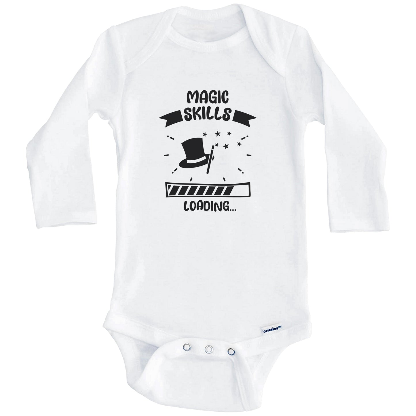 Magic Skills Loading Funny Magic Baby Bodysuit (Long Sleeves)