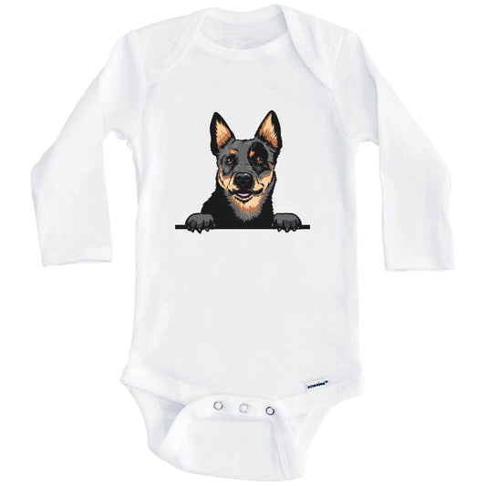Australian Cattle Dog Dog Breed Cute One Piece Baby Bodysuit (Long Sleeves)