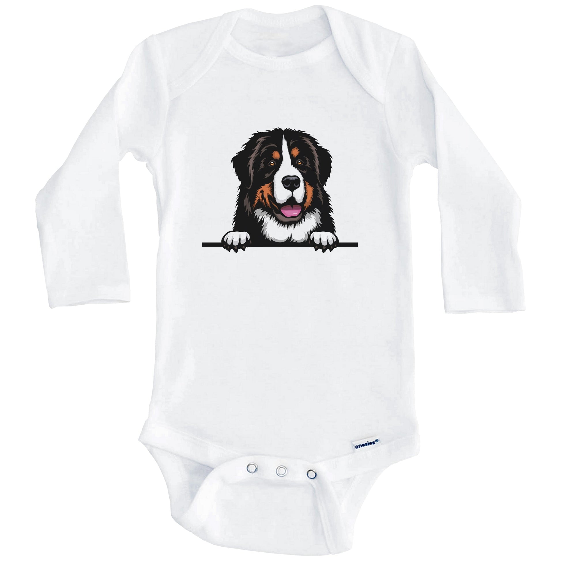 Bernese Cattle Dog Dog Breed Cute One Piece Baby Bodysuit (Long Sleeves)