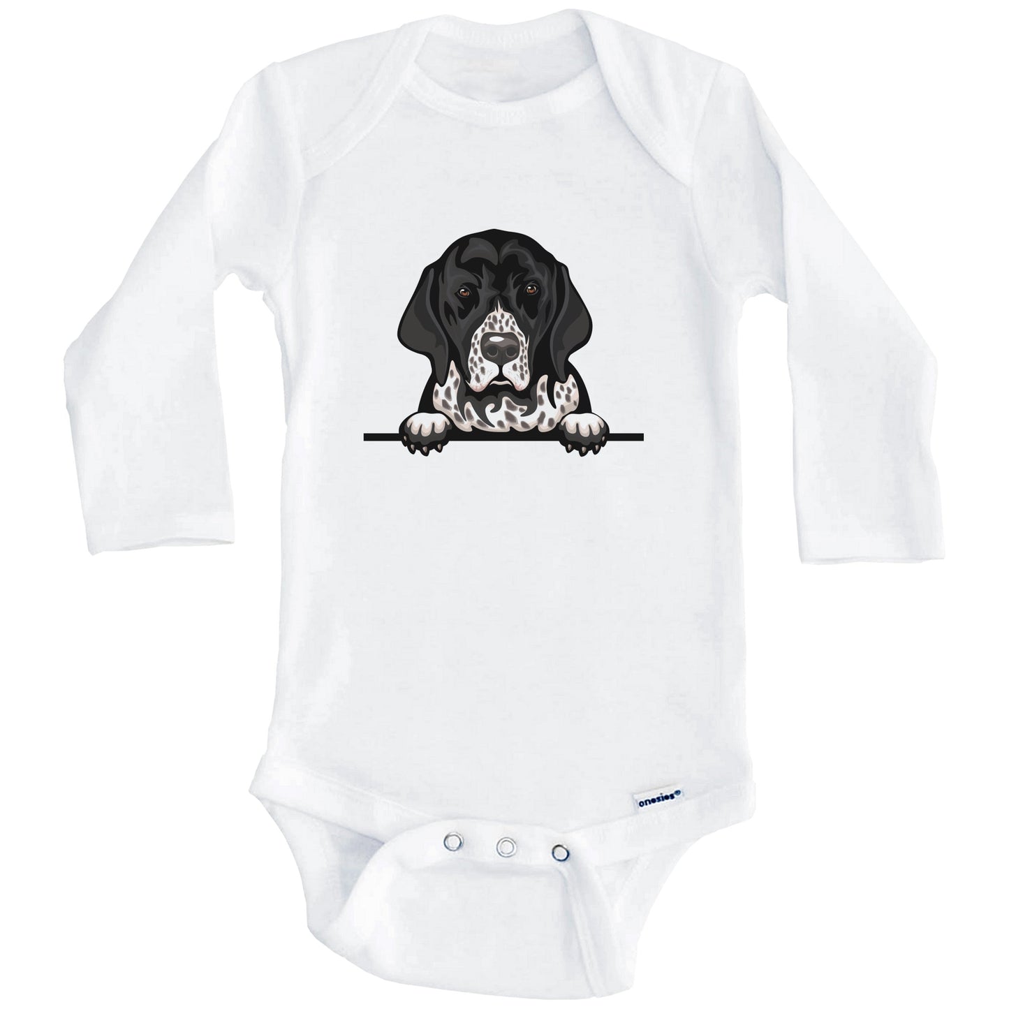 English Pointer Dog Breed Cute One Piece Baby Bodysuit (Long Sleeves)