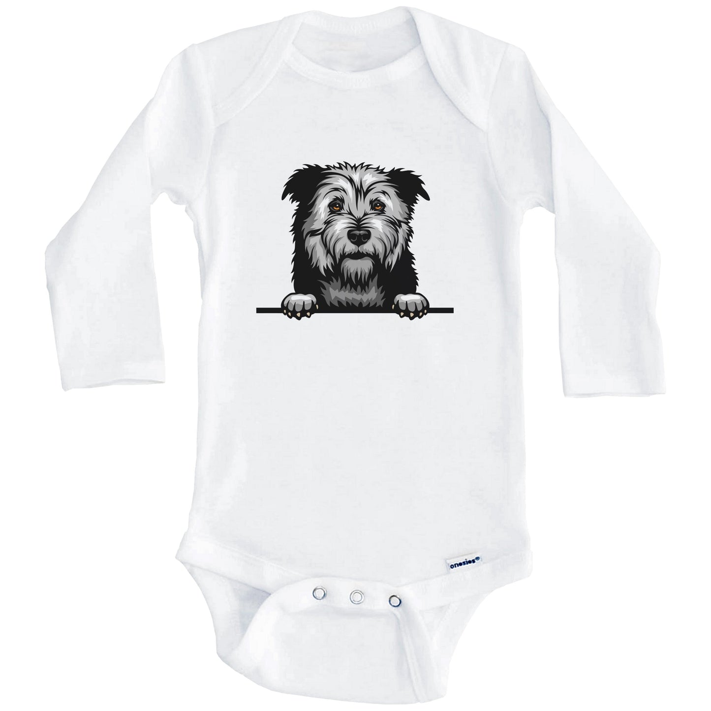 Glen of Imaal Terrier Dog Breed Cute One Piece Baby Bodysuit (Long Sleeves)