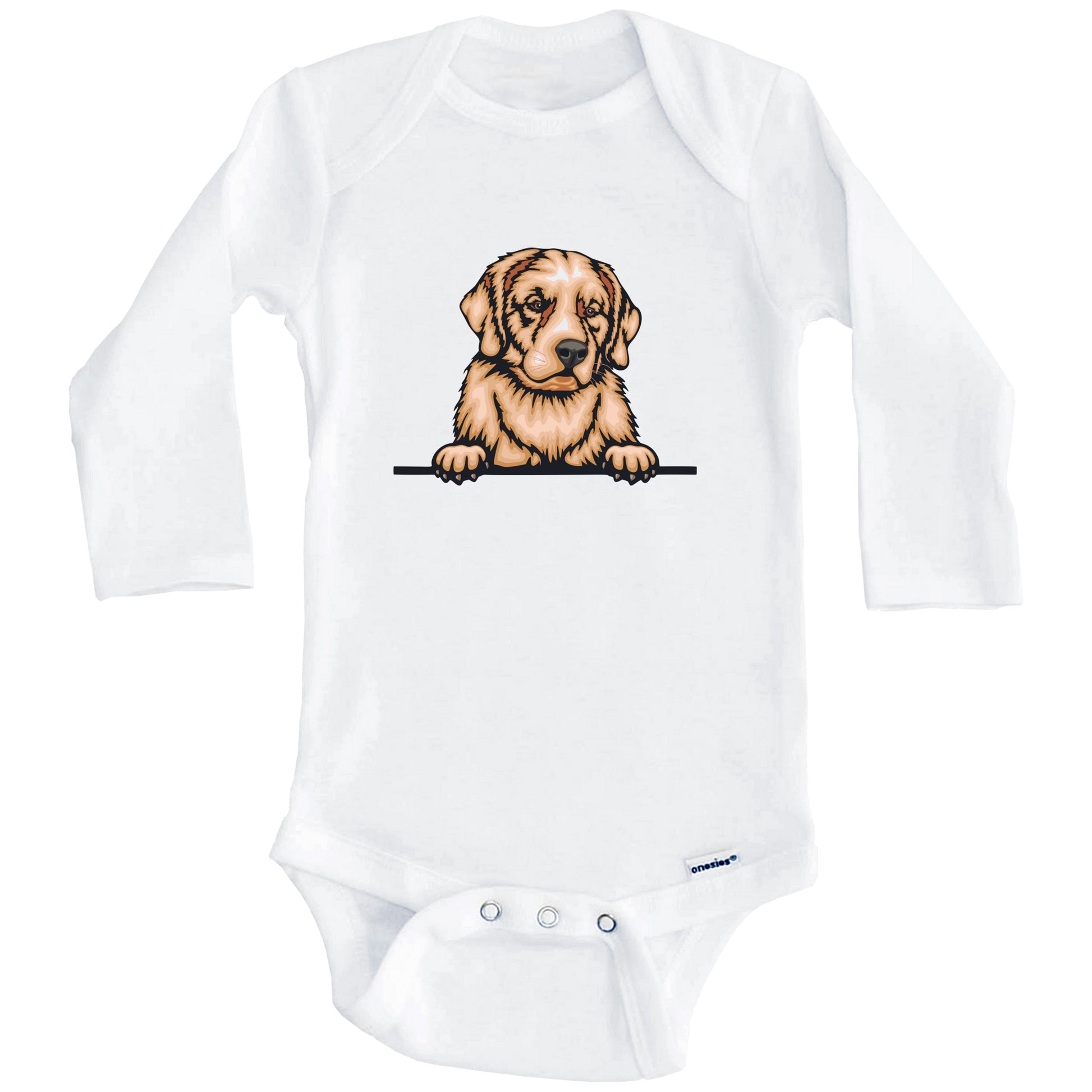 Golden Retriever Dog Breed Cute One Piece Baby Bodysuit (Long Sleeves)
