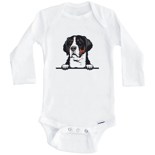 Greater Swiss Mountain Dog Dog Breed Cute One Piece Baby Bodysuit (Long Sleeves)
