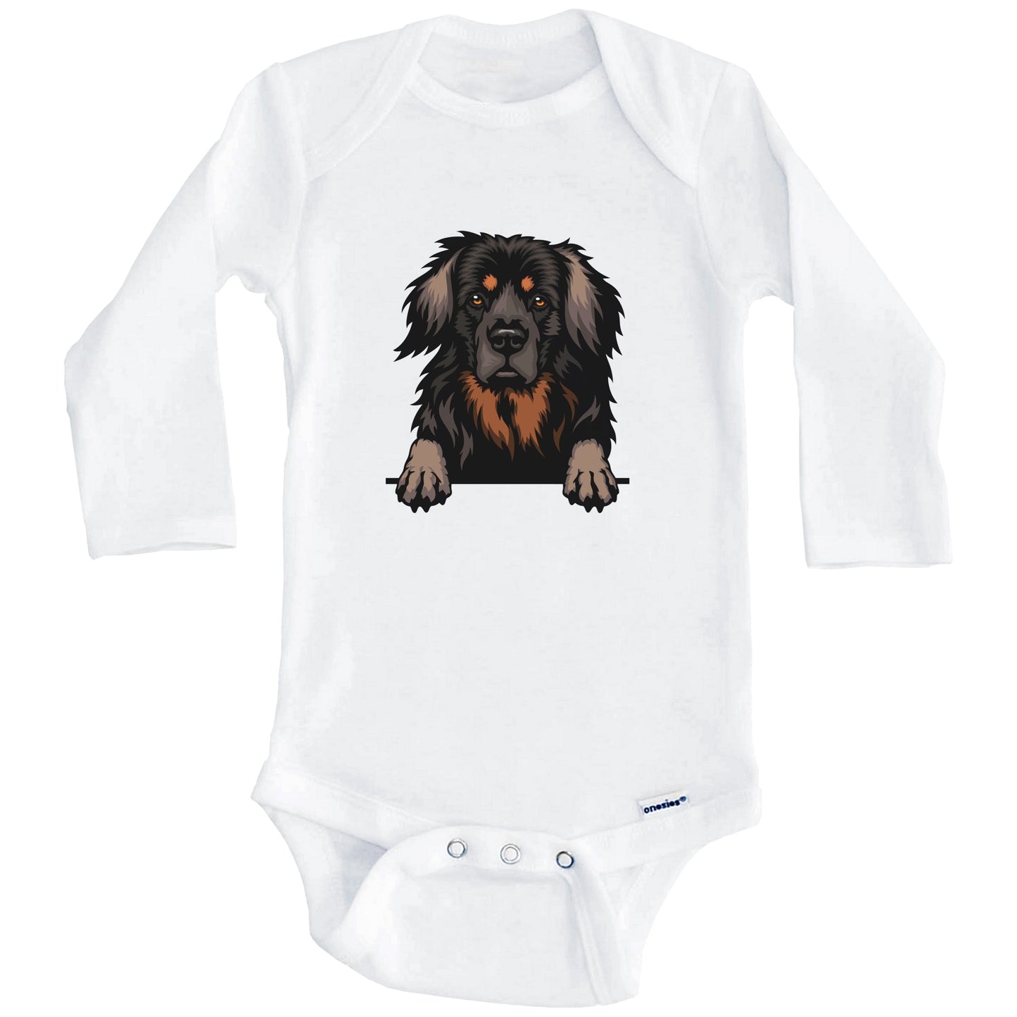Hovawart Dog Breed Cute One Piece Baby Bodysuit (Long Sleeves)