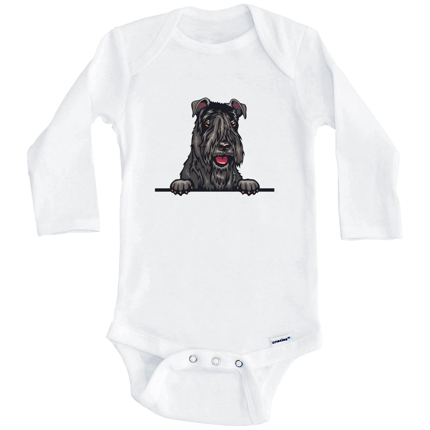Kerry Blue Terrier Dog Breed Cute One Piece Baby Bodysuit (Long Sleeves)