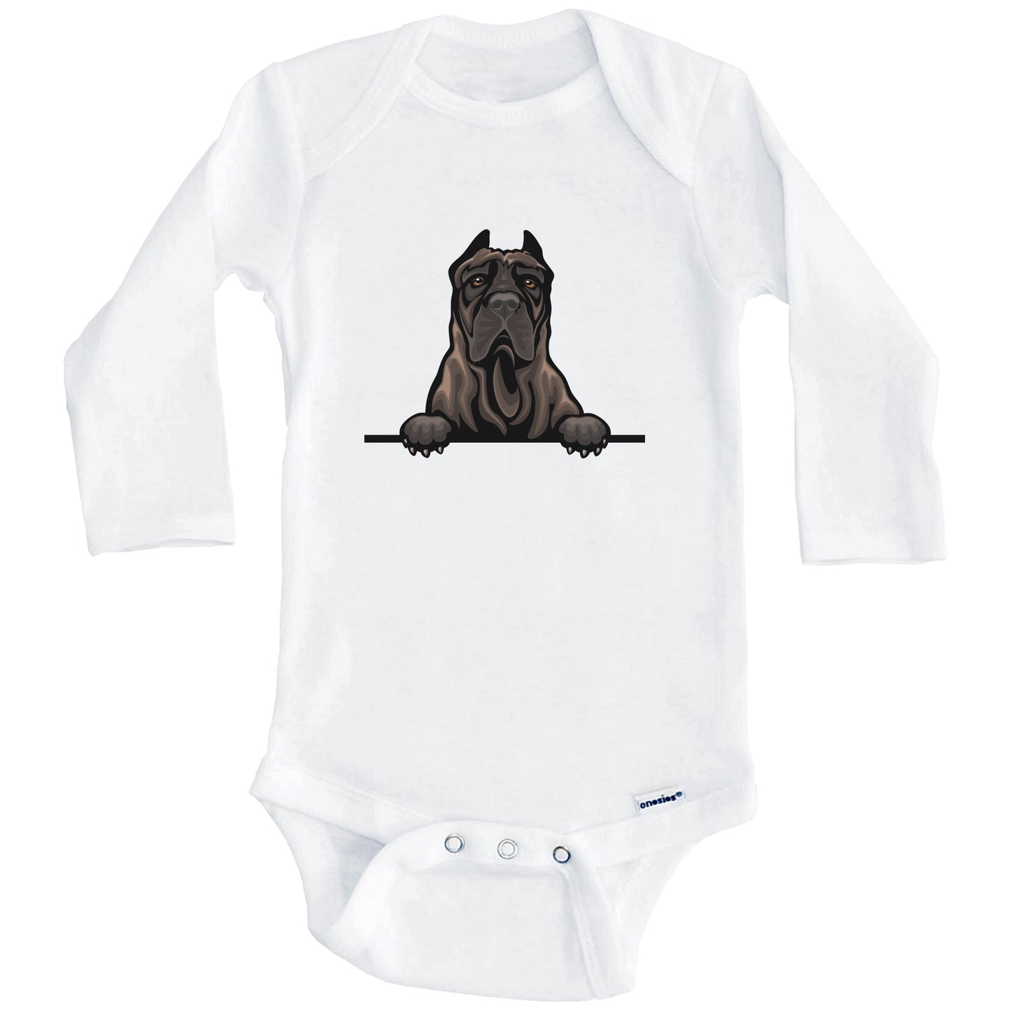 Presa Canario Dog Breed Cute One Piece Baby Bodysuit (Long Sleeves)