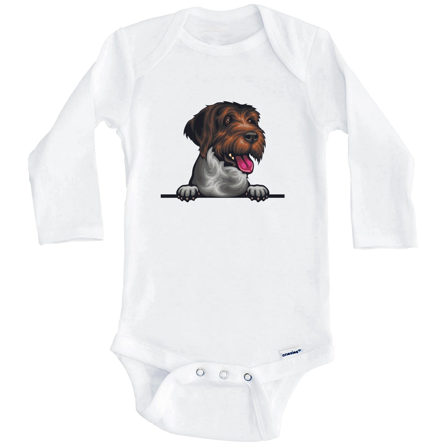 Spinone Italiano Dog Breed Cute One Piece Baby Bodysuit (Long Sleeves)
