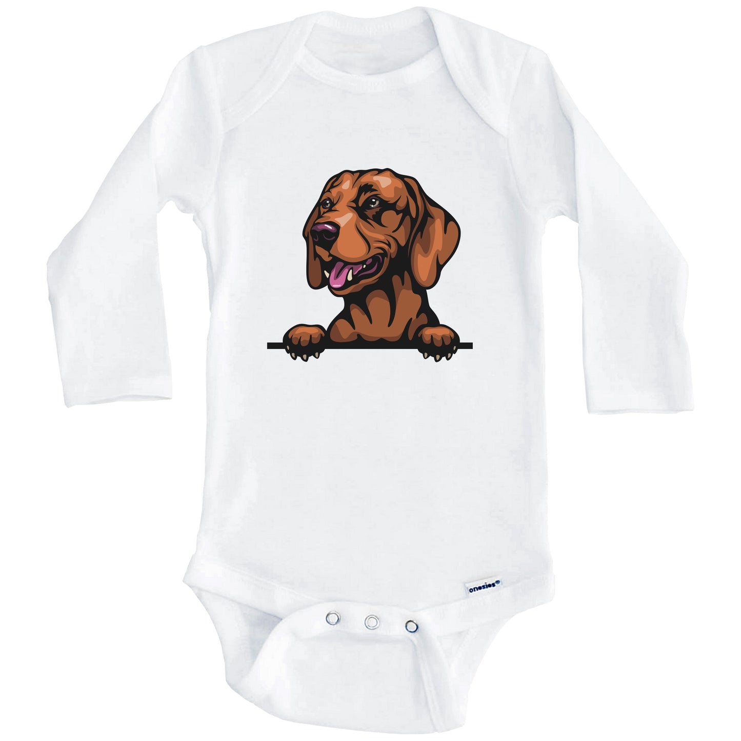 Vizsla Dog Breed Cute One Piece Baby Bodysuit (Long Sleeves)