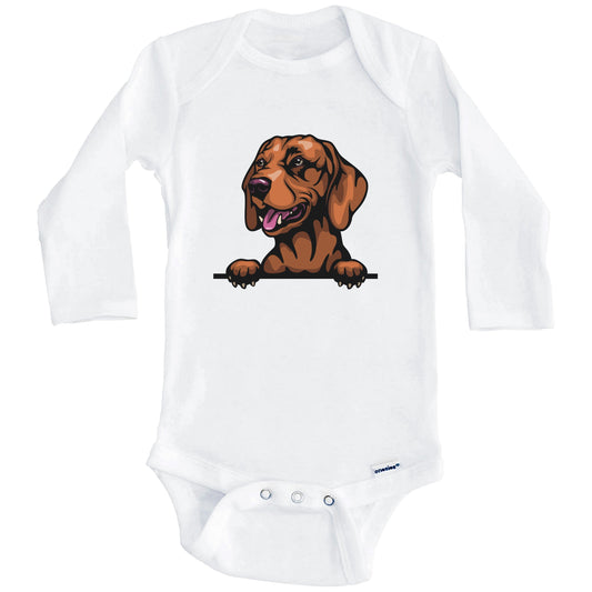 Vizsla Dog Breed Cute One Piece Baby Bodysuit (Long Sleeves)