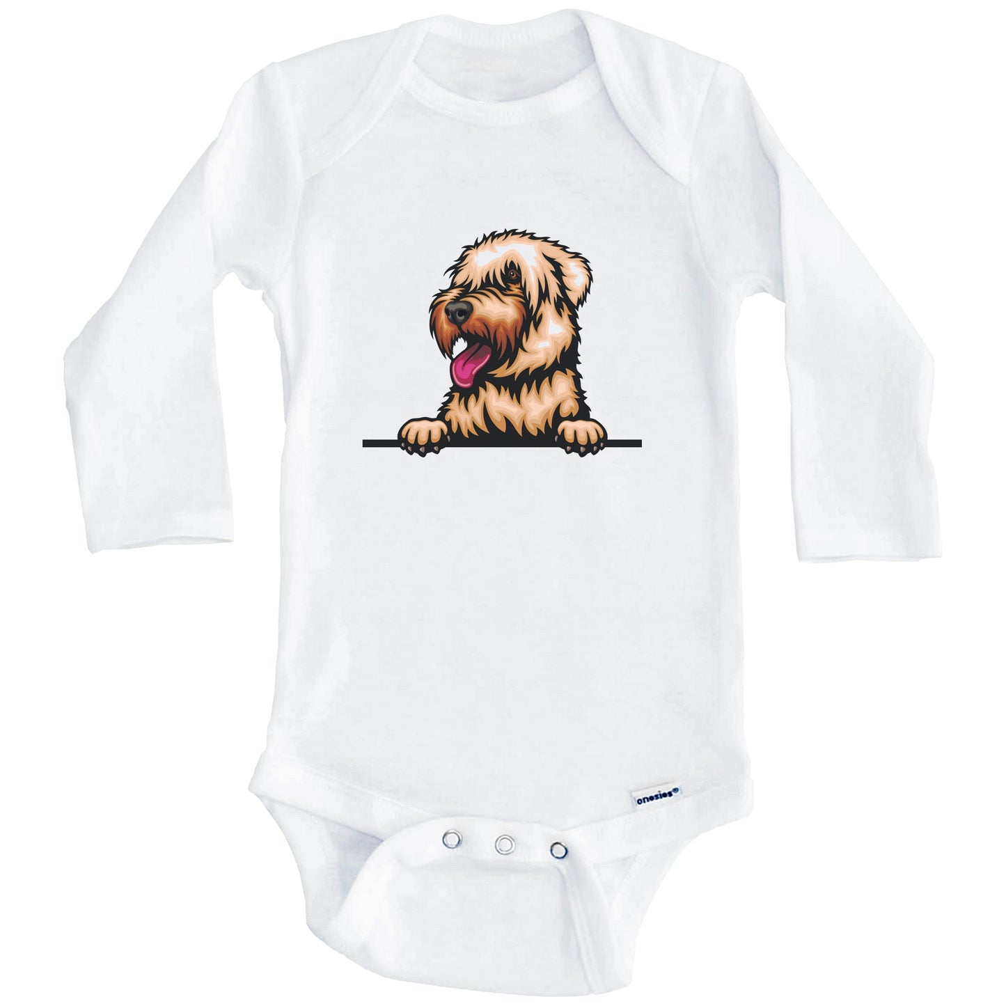 Wheaten Terrier Dog Breed Cute One Piece Baby Bodysuit (Long Sleeves)