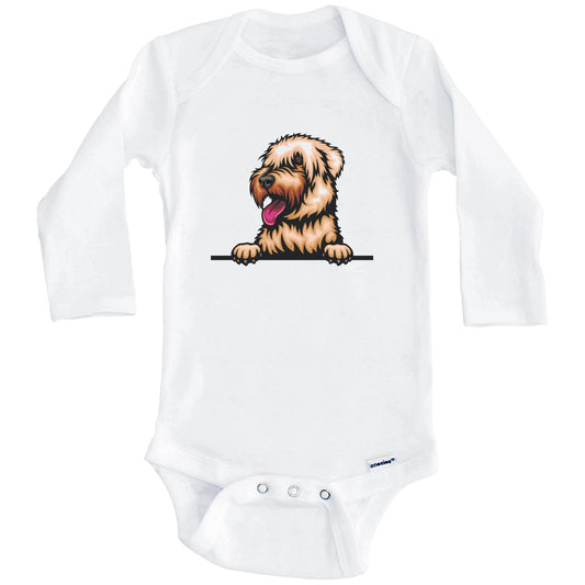 Wheaten Terrier Dog Breed Cute One Piece Baby Bodysuit (Long Sleeves)