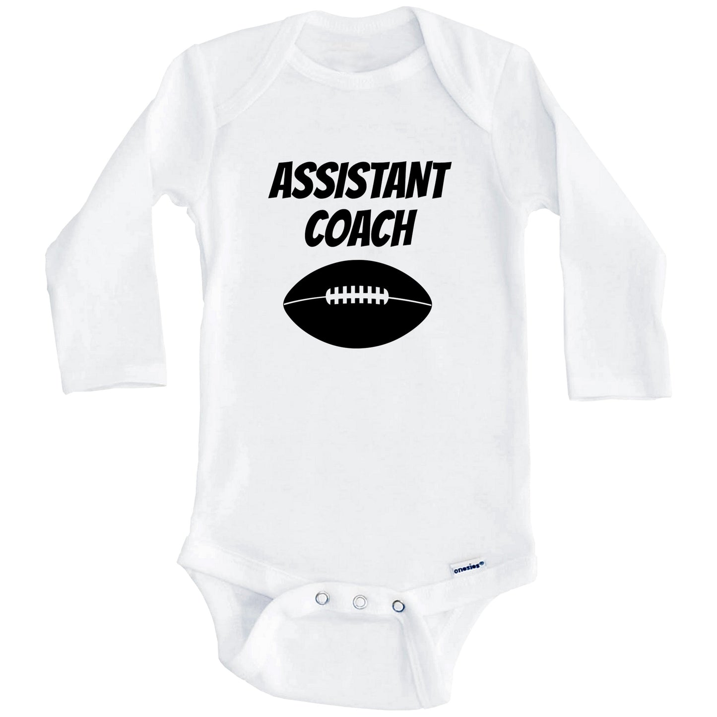 Assistant Coach Funny Baby Onesie For Football Coach's Son Or Daughter (Long Sleeves)