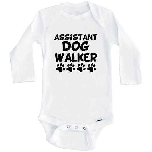 Assistant Dog Walker FunnyBaby Onesie (Long Sleeves)