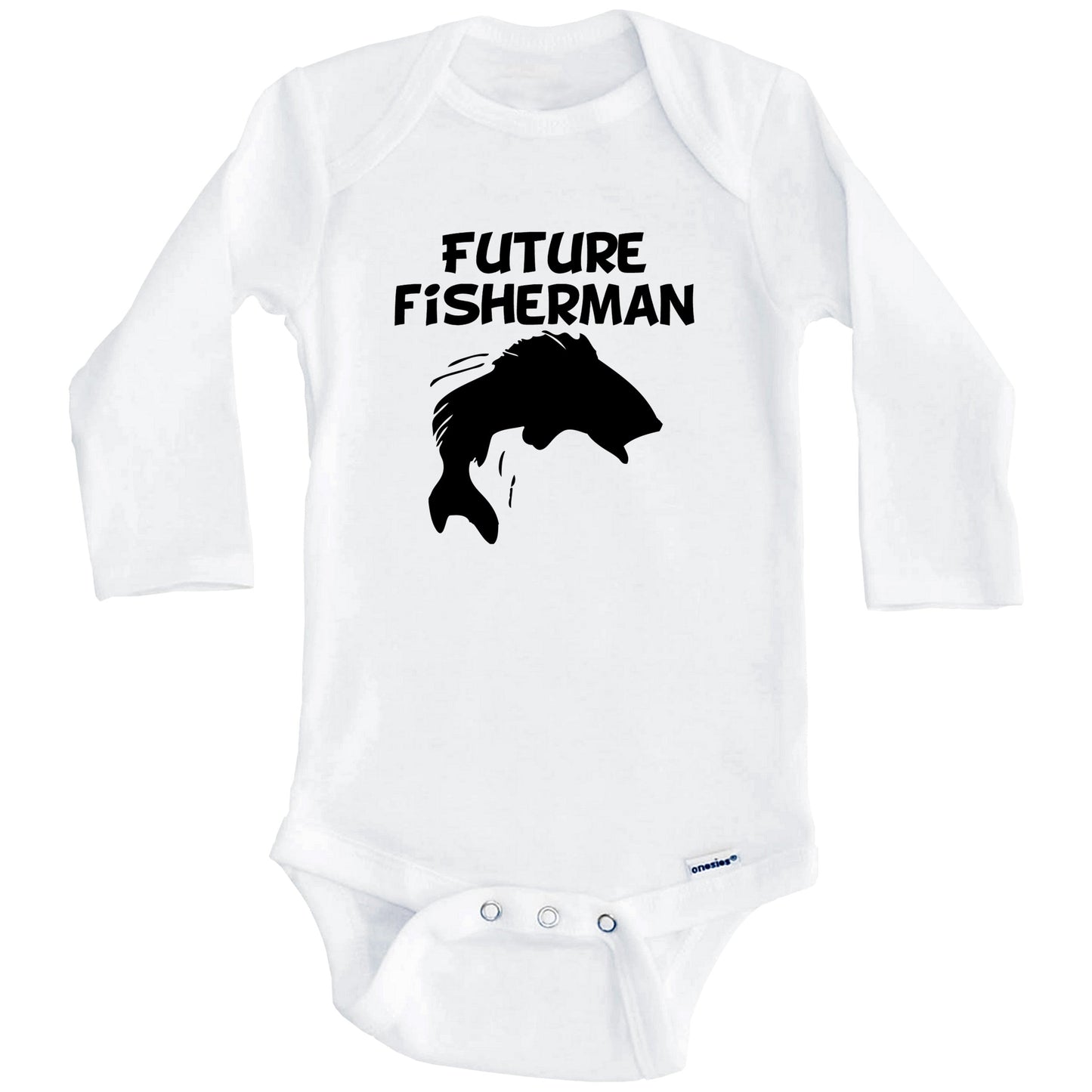 Future Fisherman Fishing Baby Onesie (Long Sleeves)