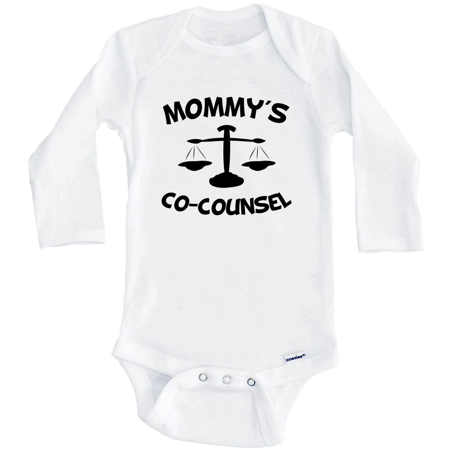 Mommy's Co-Counsel Funny Lawyer Baby Onesie (Long Sleeves)