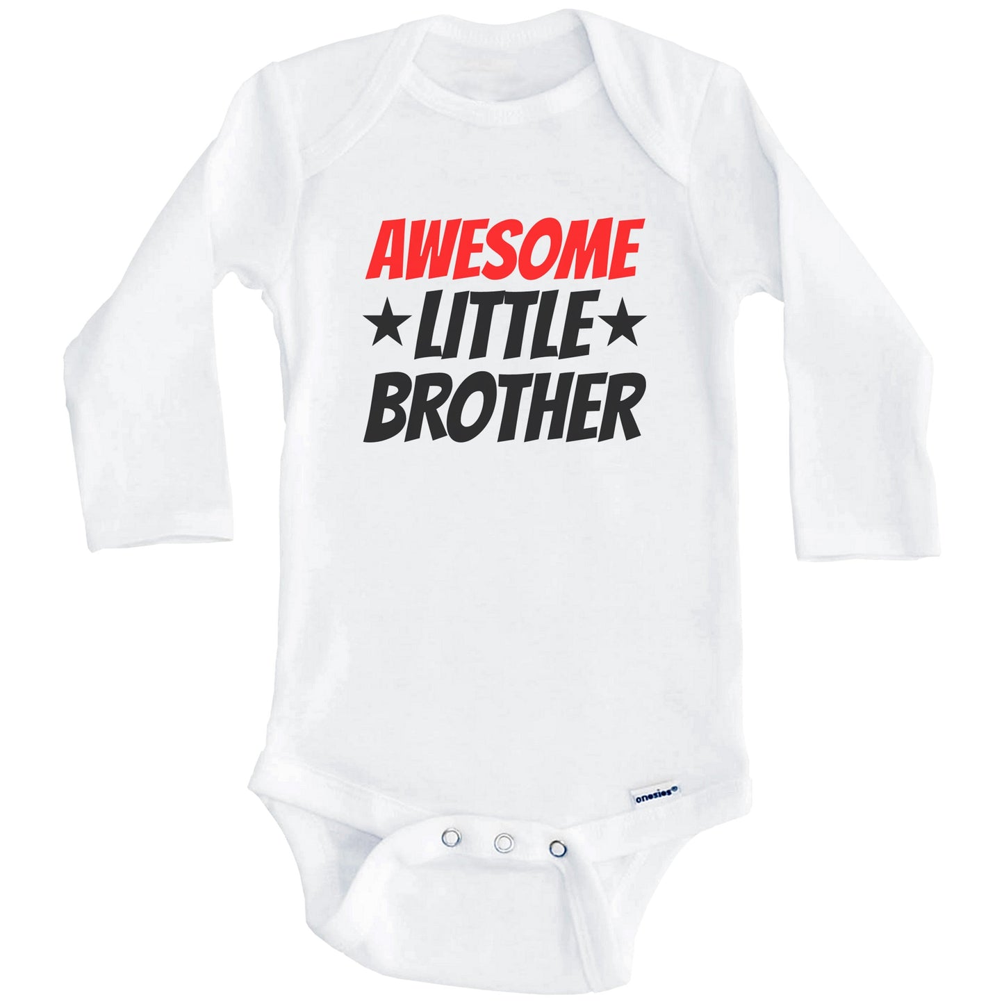 Awesome Little Brother Baby Onesie (Long Sleeves)