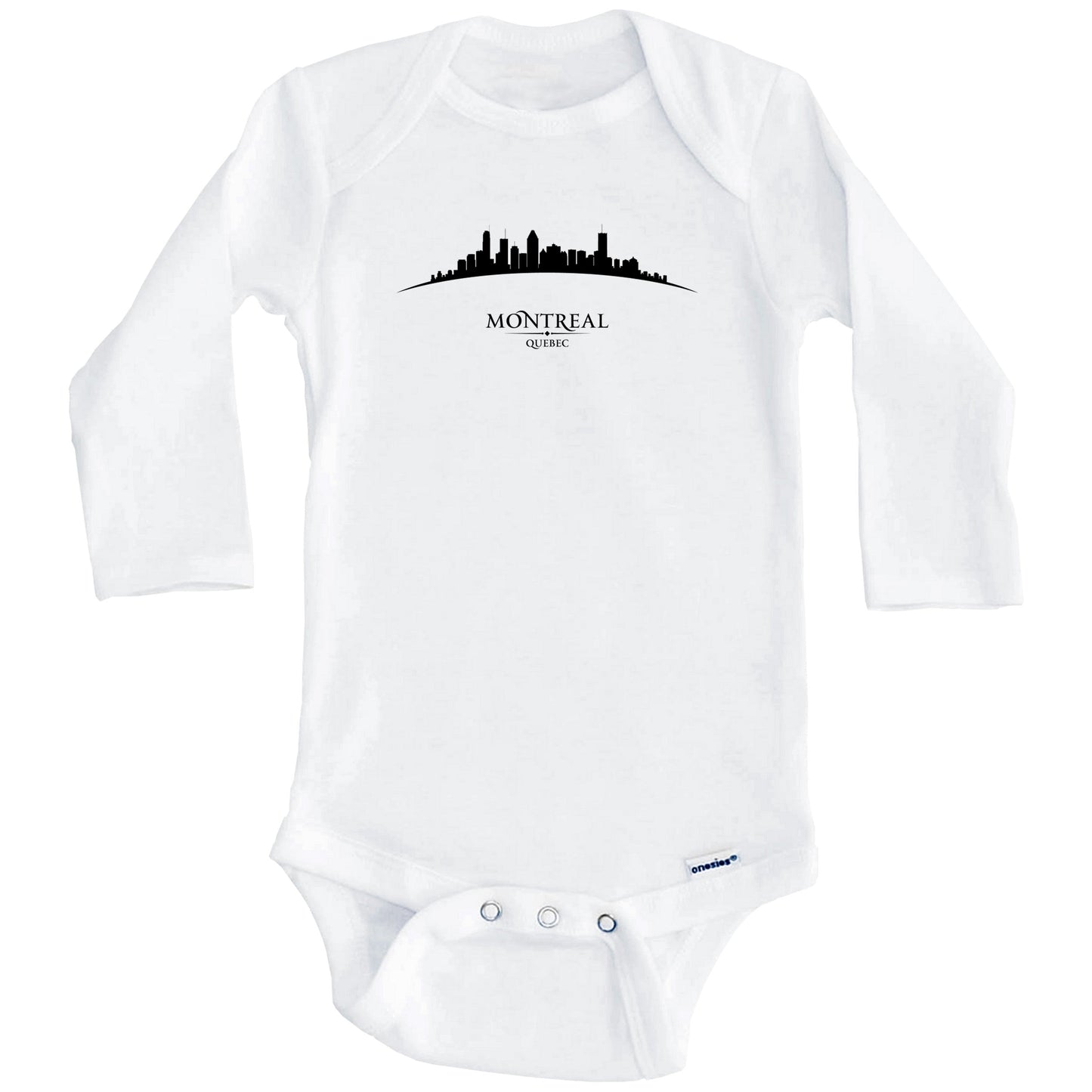 Montreal Quebec Cityscape Downtown Skyline Baby Onesie (Long Sleeves)