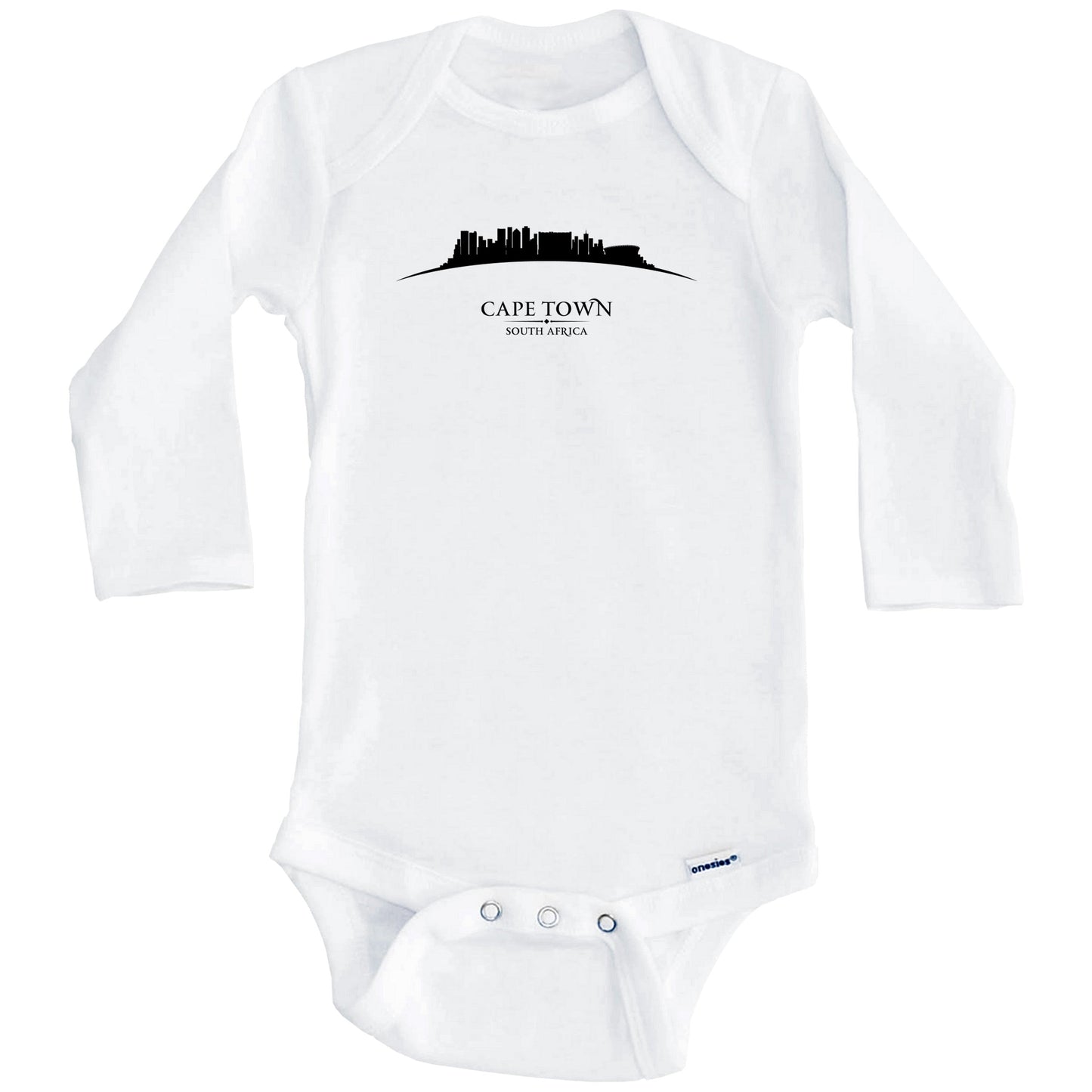 Cape Town South Africa Cityscape Downtown Skyline Baby Onesie (Long Sleeves)
