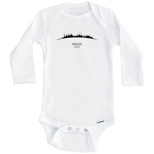Sochi Russia Cityscape Downtown Skyline Baby Onesie (Long Sleeves)