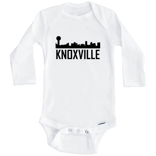 Knoxville Tennessee Skyline Silhouette Baby Onesie (Long Sleeves)
