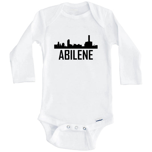 Abilene Texas Skyline Silhouette Baby Onesie (Long Sleeves)