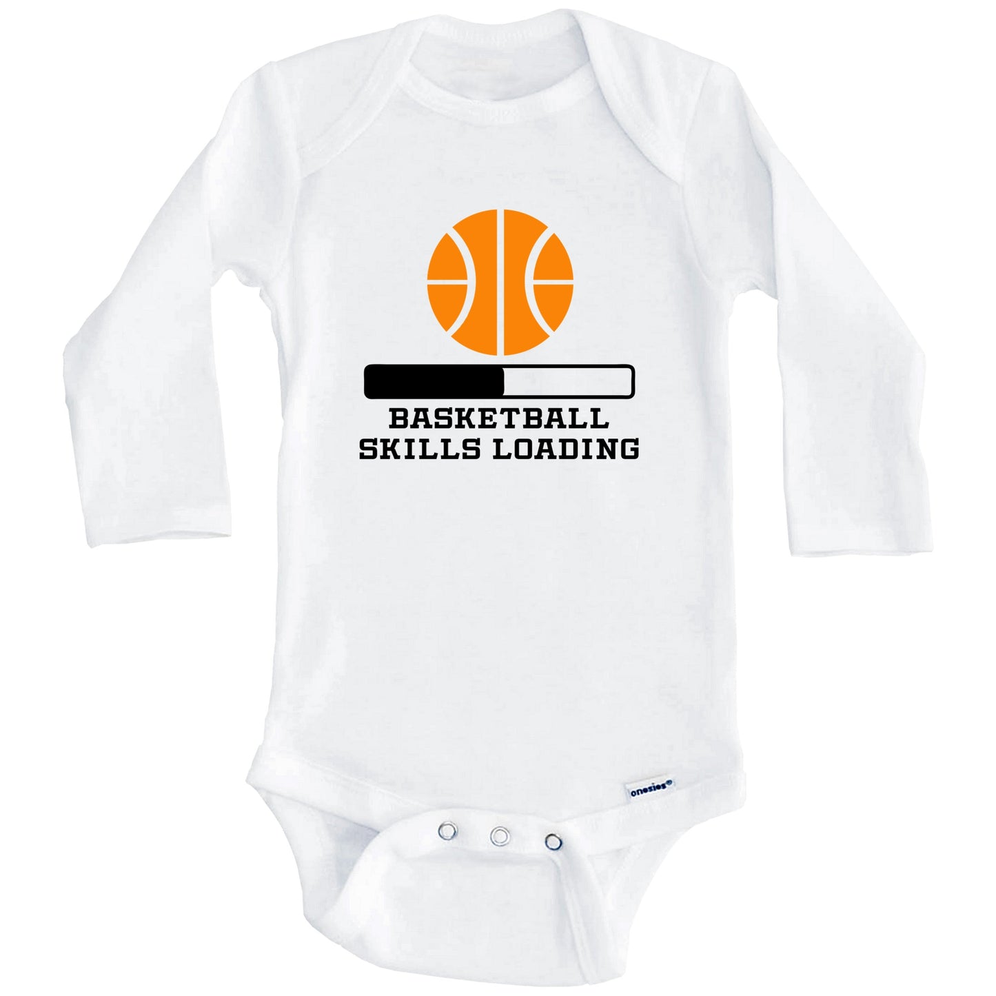 Basketball Skills Loading Funny Sports Humor Baby Onesie (Long Sleeves)