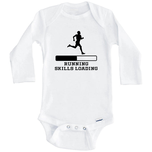 Running Skills Loading Funny Runner Humor Baby Onesie (Long Sleeves)