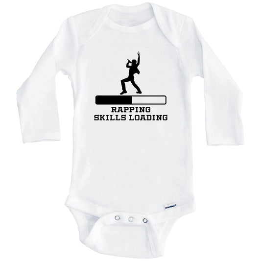Rapping Skills Loading Funny Rap Humor Baby Onesie (Long Sleeves)