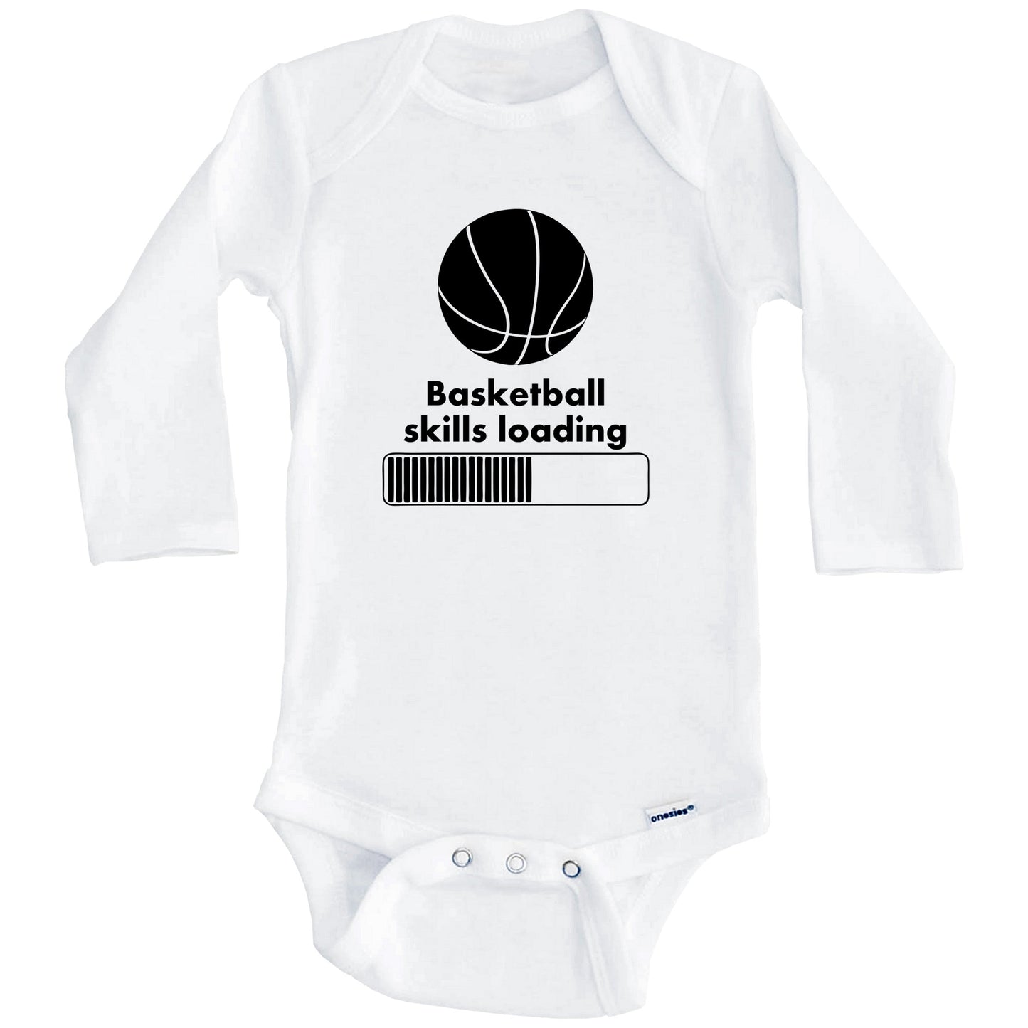 Basketball Skills Loading Funny Baby Onesie (Long Sleeves)