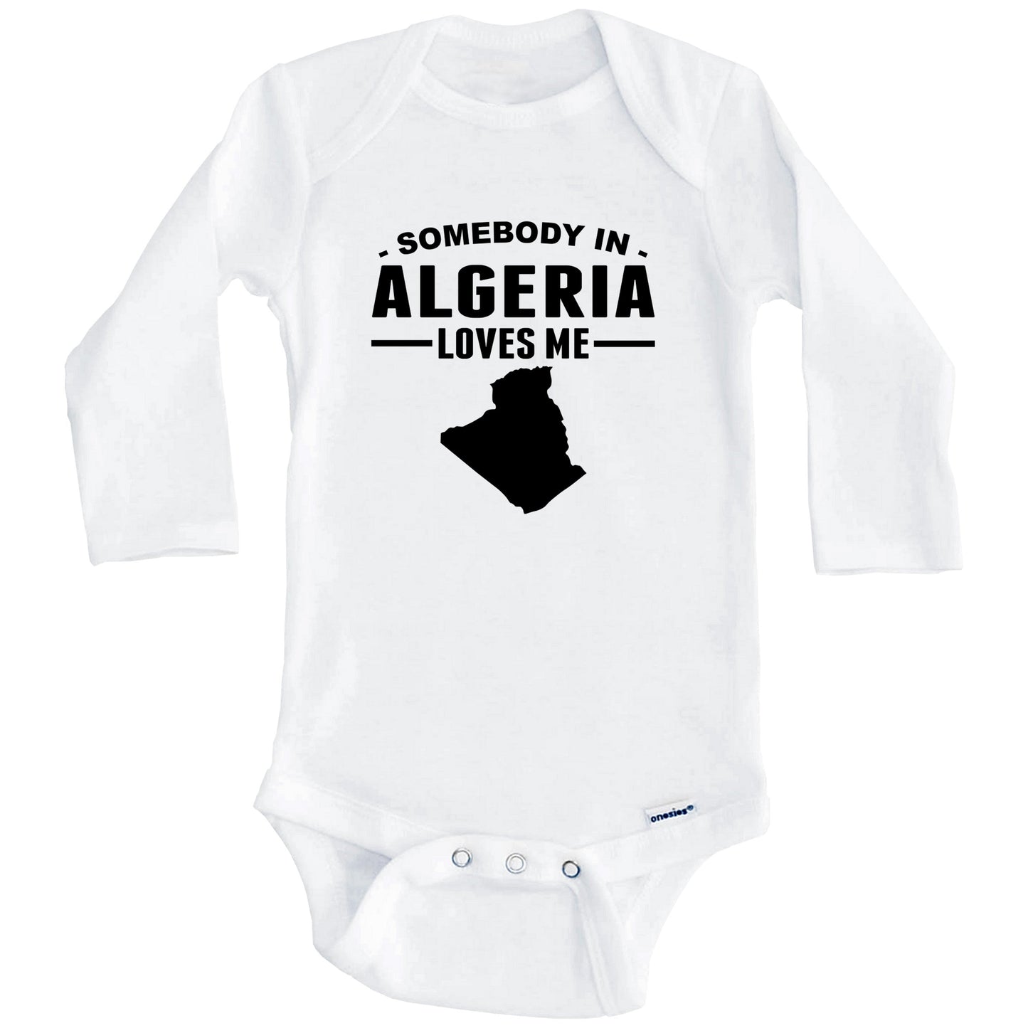 Somebody In Algeria Loves Me Baby Onesie (Long Sleeves)