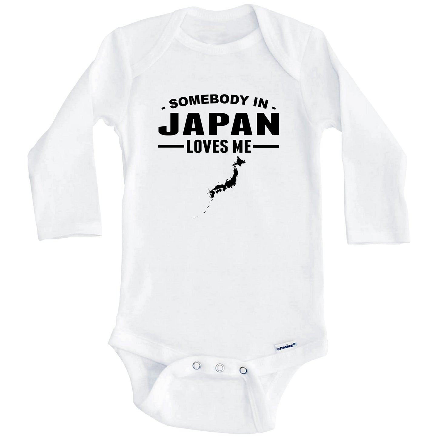Somebody In Japan Loves Me Baby Onesie (Long Sleeves)