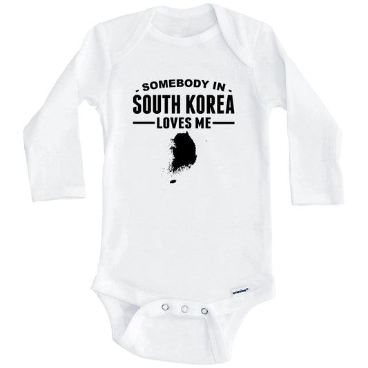Somebody In South Korea Loves Me Baby Onesie (Long Sleeves)