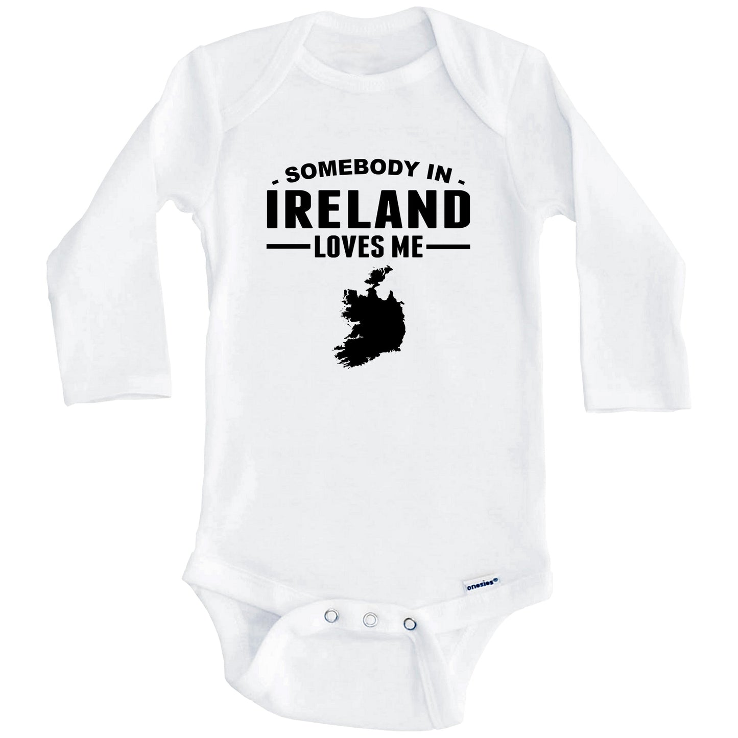Somebody In Ireland Loves Me Baby Onesie (Long Sleeves)