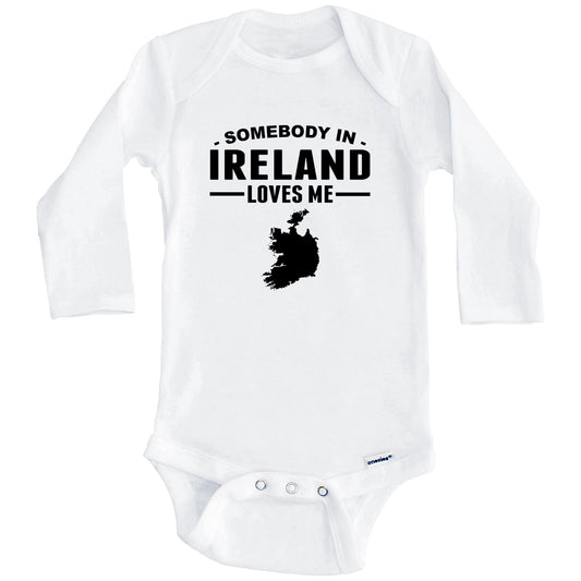 Somebody In Ireland Loves Me Baby Onesie (Long Sleeves)