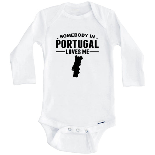 Somebody In Portugal Loves Me Baby Onesie (Long Sleeves)