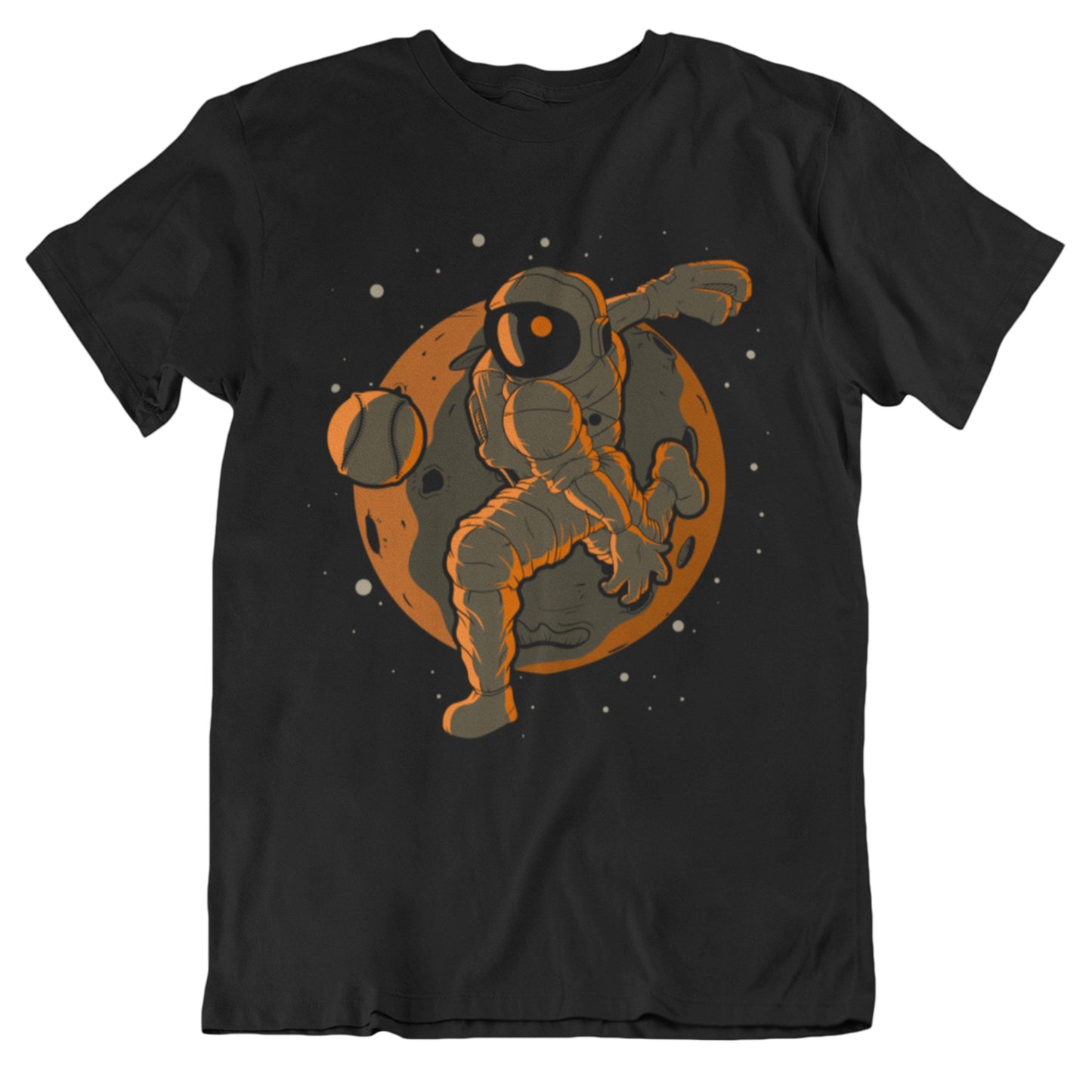 Baseball Pitcher Astronaut Outer Space Spaceman T-Shirt