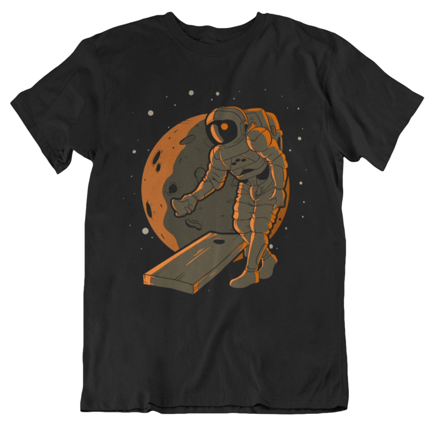 Cornhole Astronaut Outer Space Spaceman T-Shirt