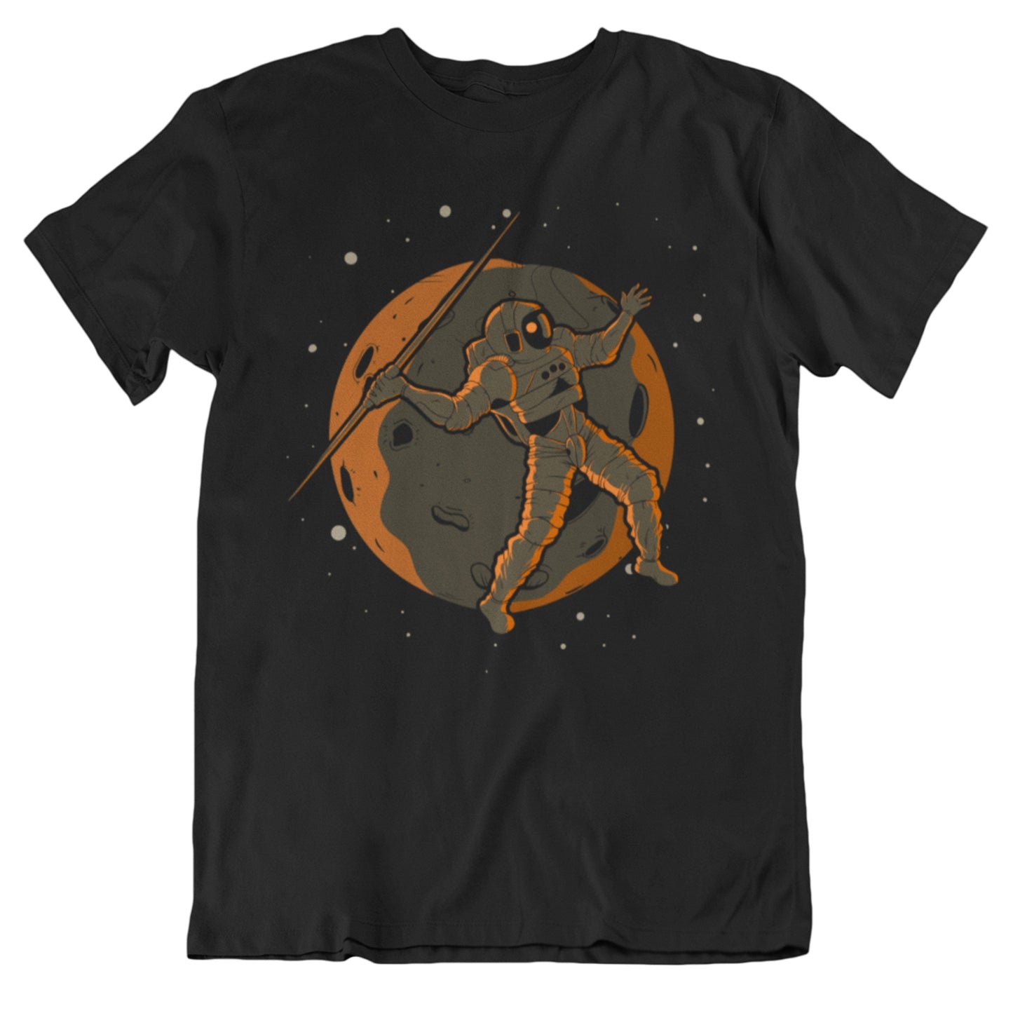 Javelin Throw Astronaut Outer Space Spaceman T-Shirt