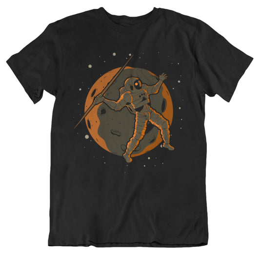 Javelin Throw Astronaut Outer Space Spaceman T-Shirt