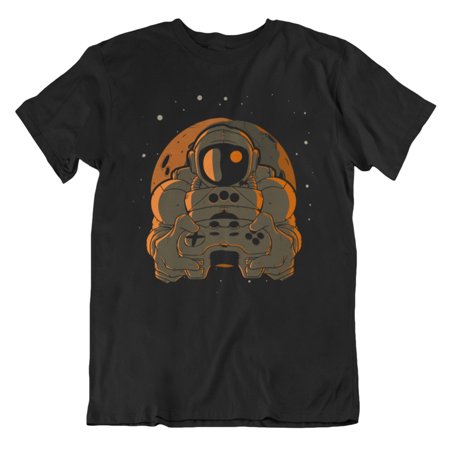 Gamer Astronaut Outer Space Spaceman Video Games T-Shirt - Men's Astronaut Shirt