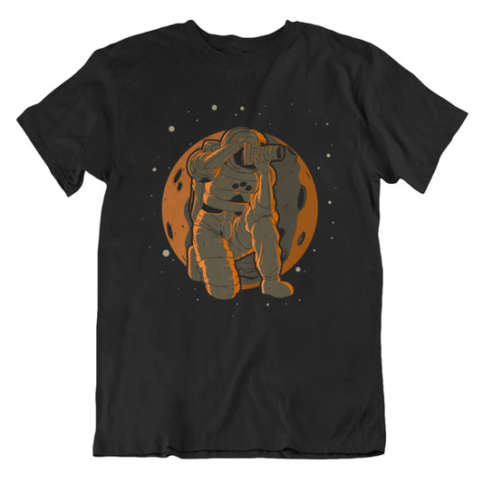Photographer Astronaut Outer Space Spaceman Photography T-Shirt - Men's Astronaut Shirt