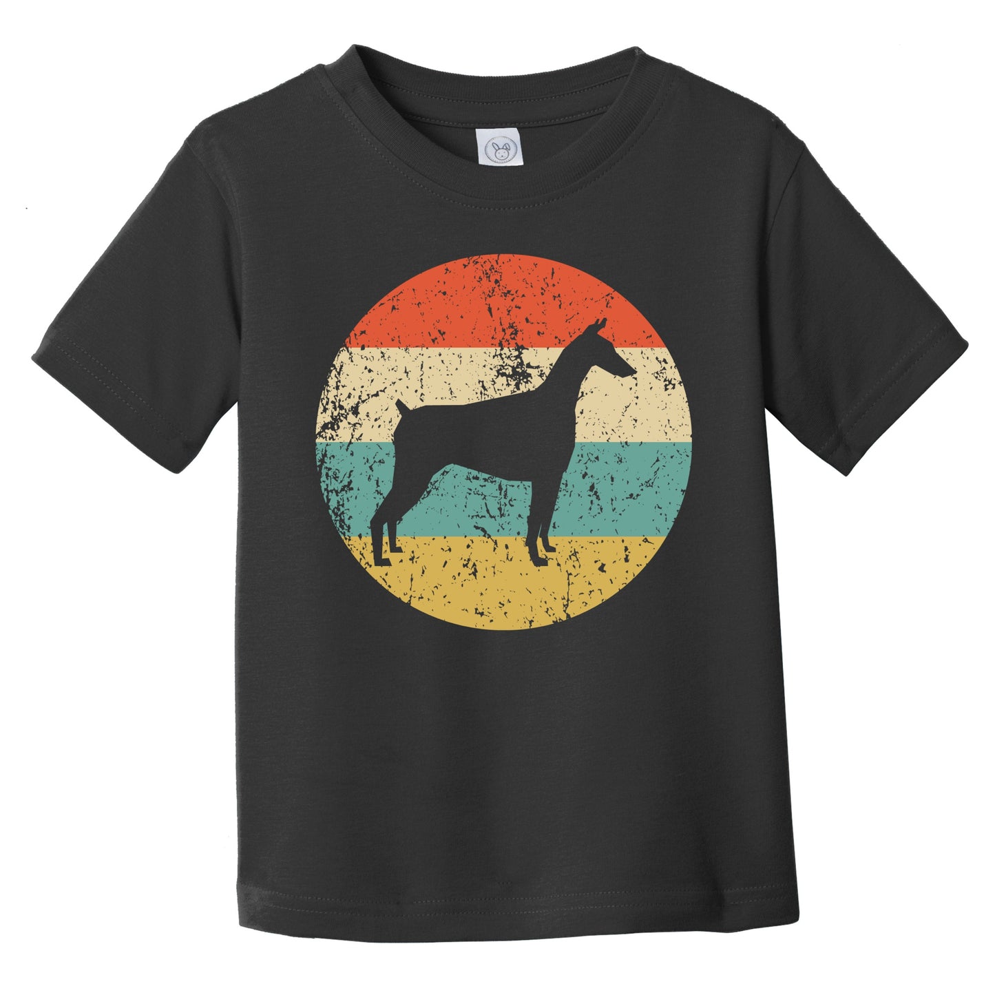 Retro Doberman Icon Dog Silhouette Infant Toddler T-Shirt