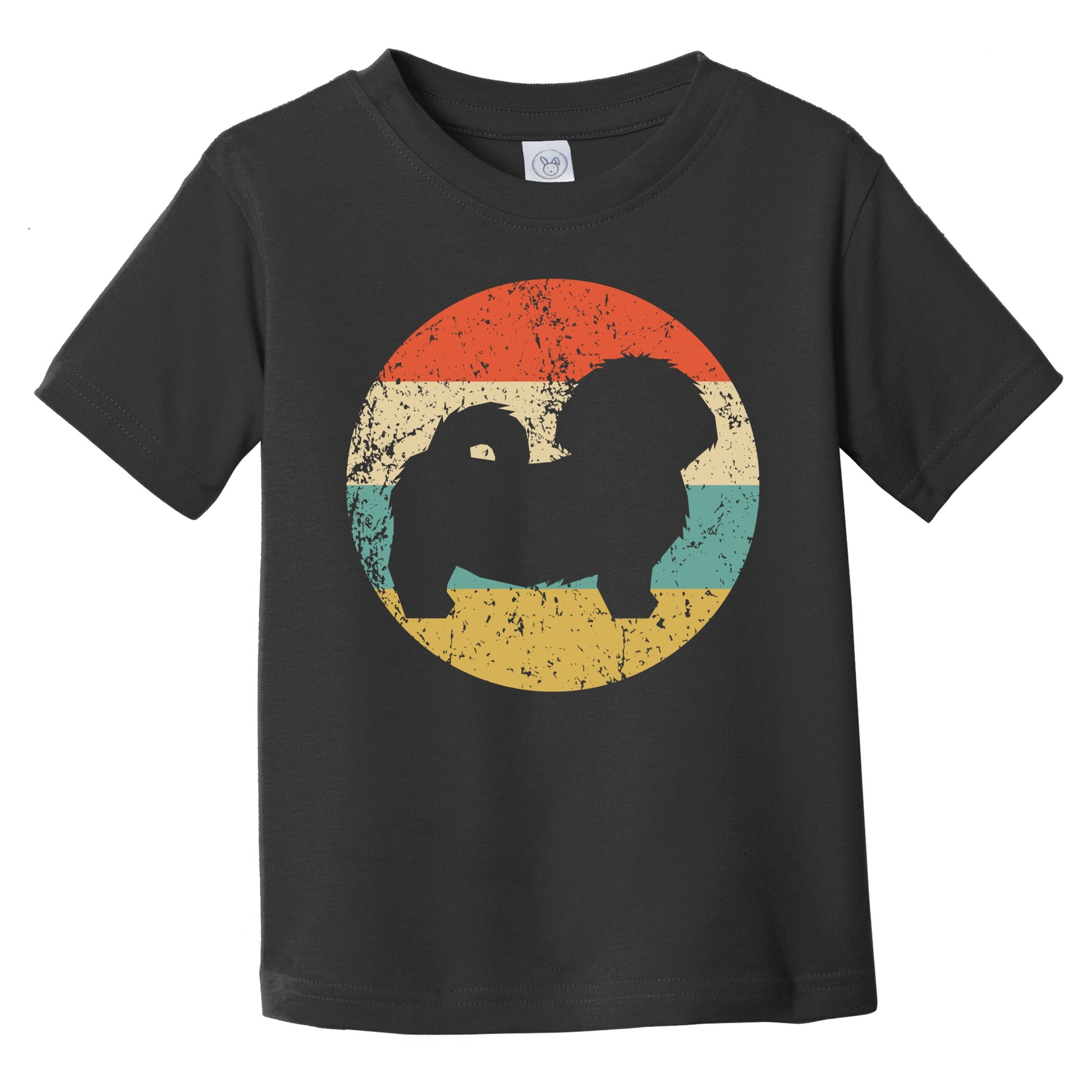 Retro Shih Tzu Icon Dog Silhouette Infant Toddler T-Shirt