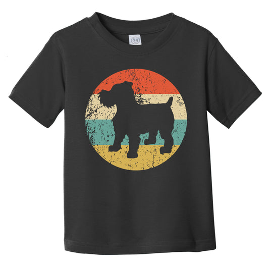 Retro Brussels Griffon Icon Dog Silhouette Infant Toddler T-Shirt