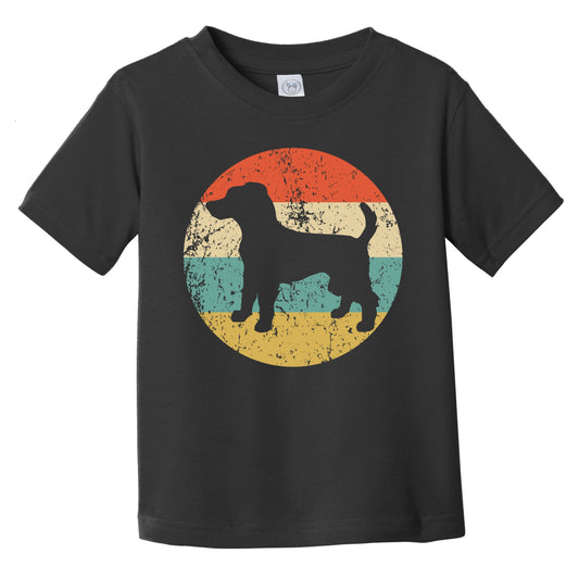 Retro Parson Russell Terrier Icon Dog Silhouette Infant Toddler T-Shirt
